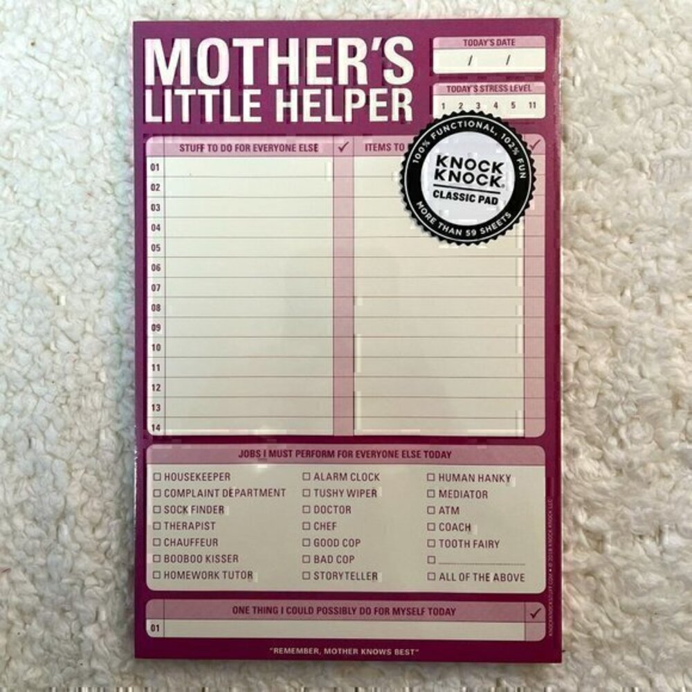 Knock Knock "Mother's Little Helper" Notepad